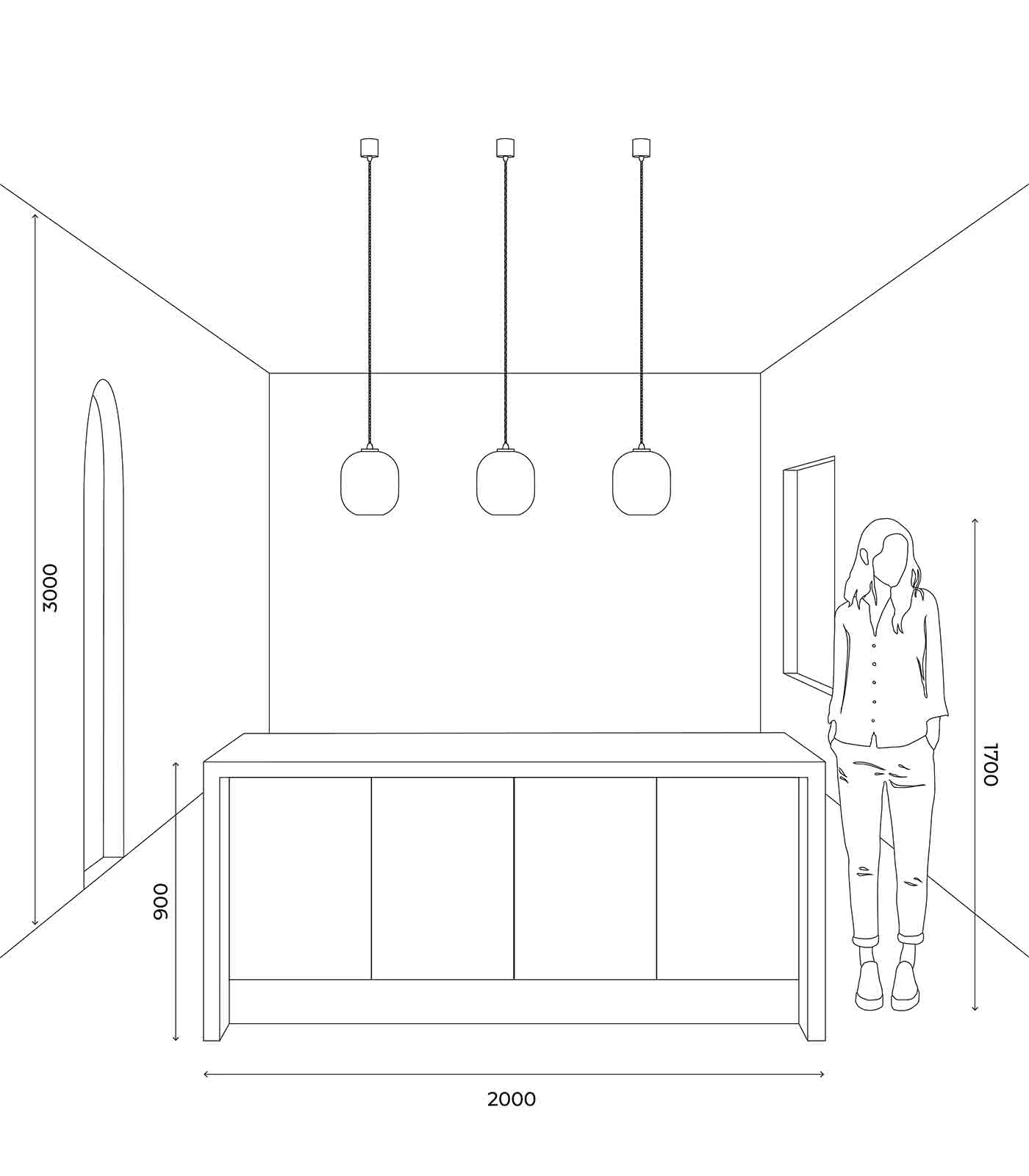 Parlour Curve Pendant Light - Image 6